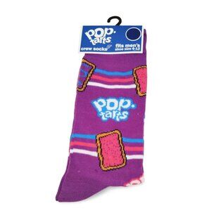 Sweet Frosty Purple & Pink Pop Tarts Novelty Adult Crew Socks YS1512